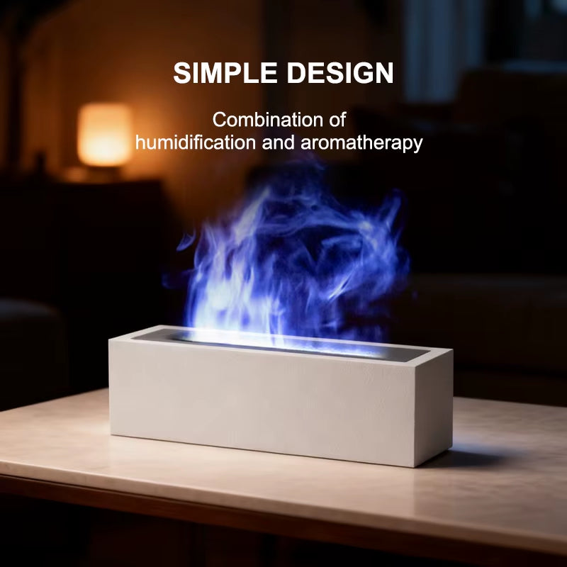 Simulation Flame Air Humidifier and Aroma Diffuser with Integrated Night Light