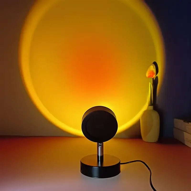Sunset Atmosphere Projection Lamp - Versatile Night Light for Photography and Bedroom Ambiance
