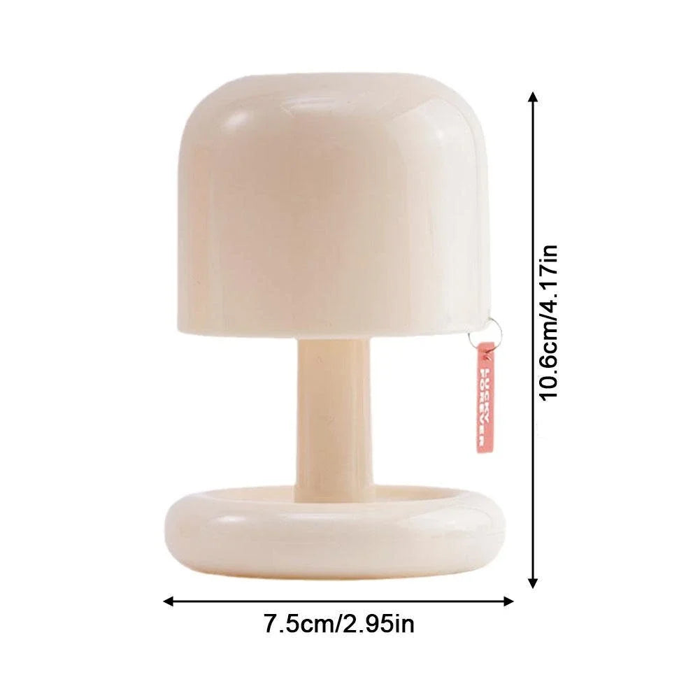 Mushroom-Inspired LED Night Light - Nordic Minimalist Table Lamp for Home and Coffee Bar Decor