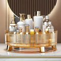 360-Degree Rotating Makeup Organizer with Large-Capacity Storage for Cosmetics and Perfume