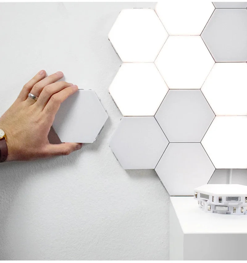 Hexagon LED Lighting Wall Lamp Touch Swith Splicable DIY Night Light Smart Home Bedroom Lamp for Living Room Gaming Room
