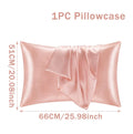 Silk Satin Pillowcase - Solid Color Bedding Cover, Smooth Multicolor Design, 66x51 cm