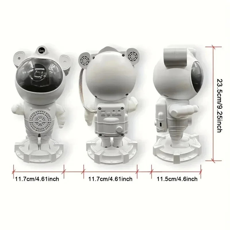 Star Moon Galaxy Projector Astronaut Lamp Bluetooth Music Speaker Remote Control LED Night Light for Bedroom Home Decor