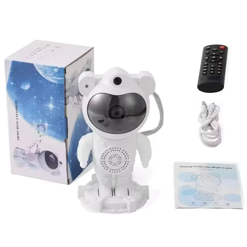 Star Moon Galaxy Projector Astronaut Lamp Bluetooth Music Speaker Remote Control LED Night Light for Bedroom Home Decor
