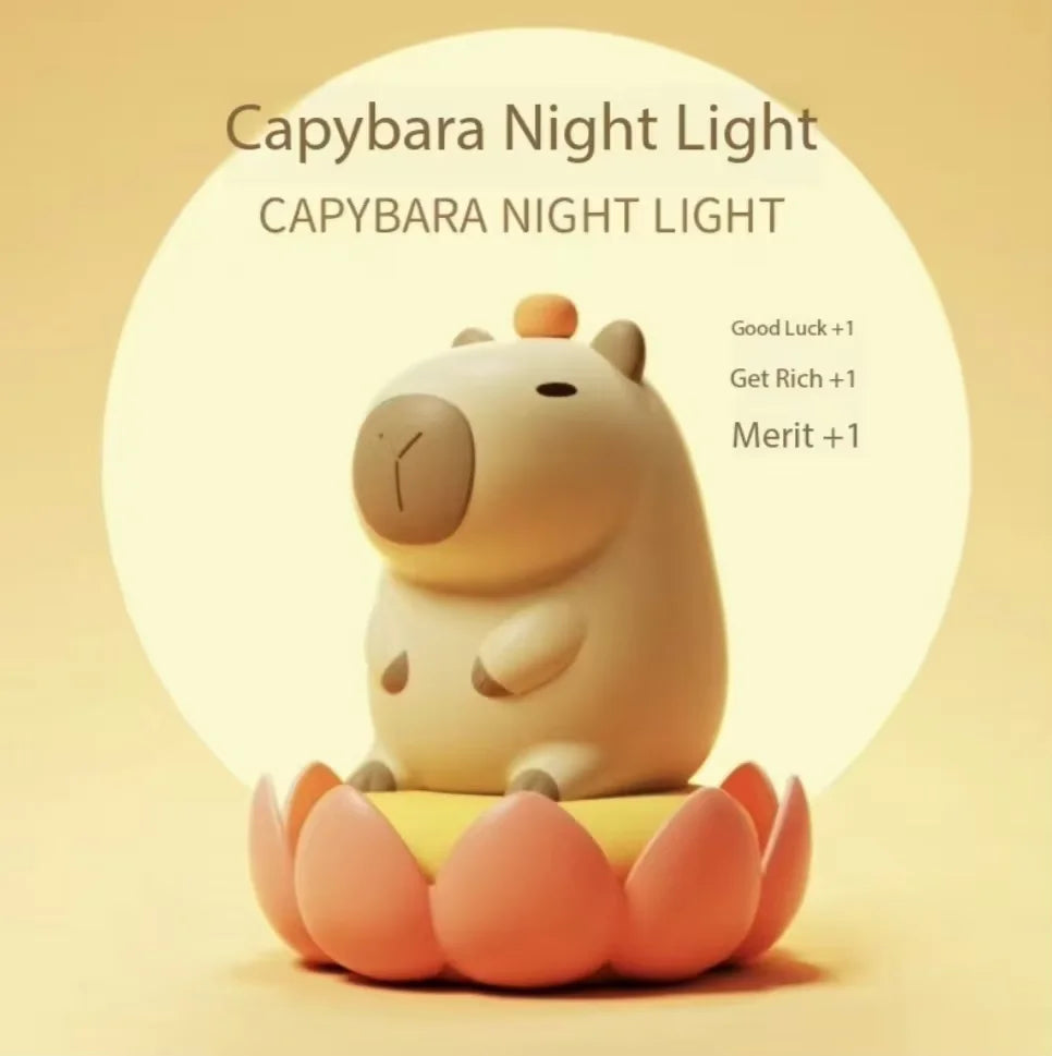 New Arrival Capybara Night Light Silicone Decorative Ornament Creative Gift Ambient Lamp for Home Decor Bedroom Desk Atmosphere