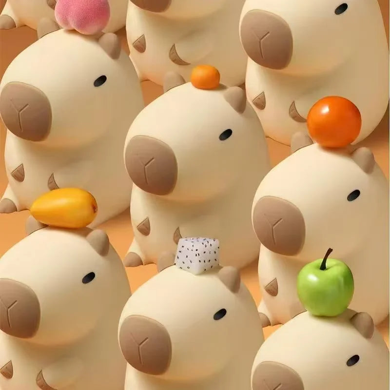 New Arrival Capybara Night Light Silicone Decorative Ornament Creative Gift Ambient Lamp for Home Decor Bedroom Desk Atmosphere