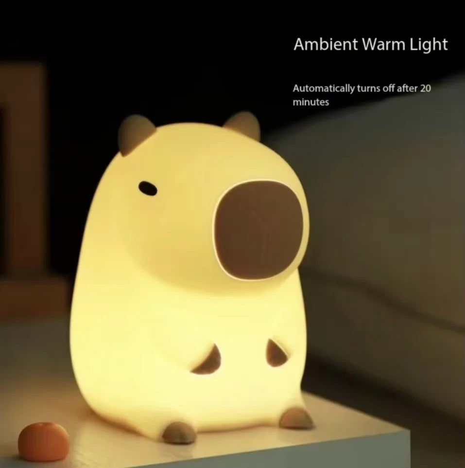 New Arrival Capybara Night Light Silicone Decorative Ornament Creative Gift Ambient Lamp for Home Decor Bedroom Desk Atmosphere