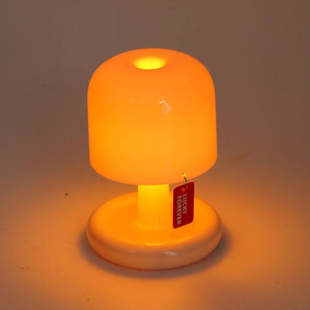 Mushroom-Inspired LED Night Light - Nordic Minimalist Table Lamp for Home and Coffee Bar Decor