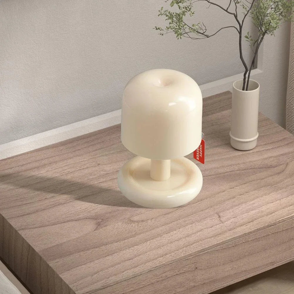 Mushroom-Inspired LED Night Light - Nordic Minimalist Table Lamp for Home and Coffee Bar Decor